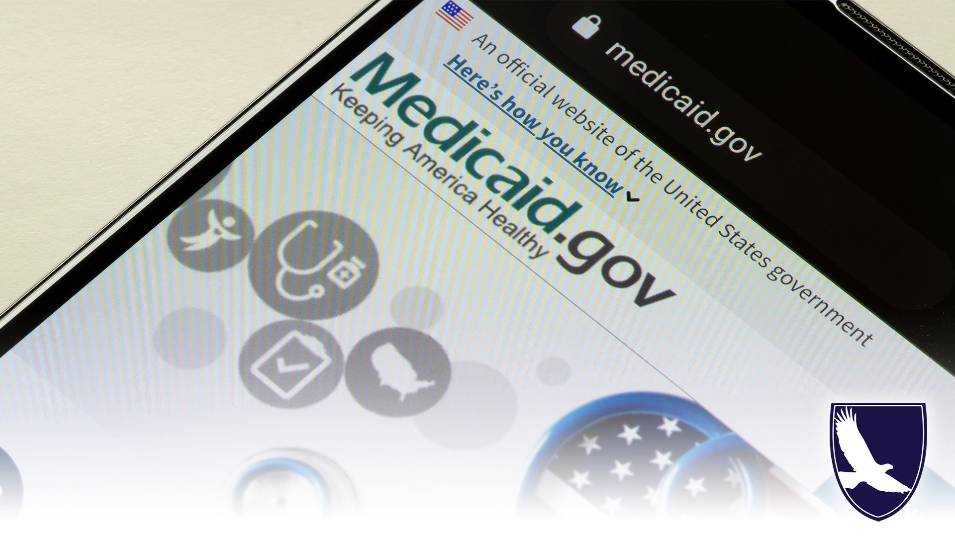 Medicaid.com dashboard on iphone screen